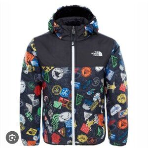 THE NORTH FACE | Reversible Perrito Hooded Jacket Down Puffer Black Boys Sz 6